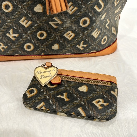 Dooney & Bourke Crossword Cesto Drawstring Shoulder Bag And Coin Purse - Picture 8 of 16